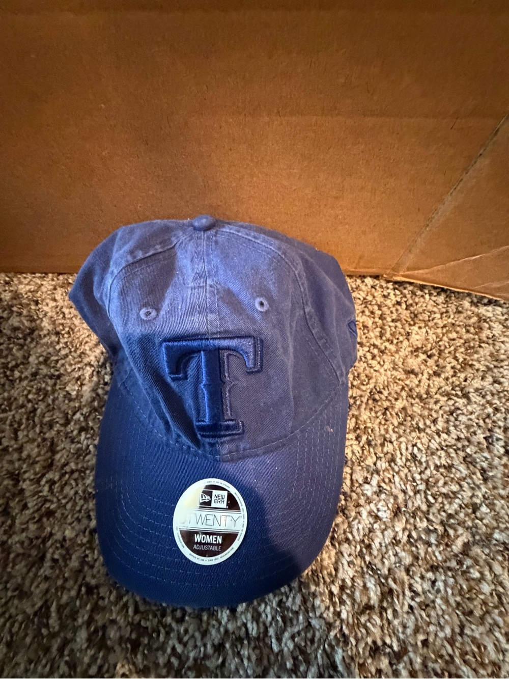 Texas Rangers New Era 9Twenty Tonal Navy Adjustable Dad Hat MLB